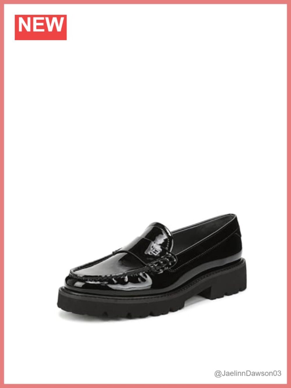 Faux Leather Slip-On Loafers with 1.4 Inch Heel